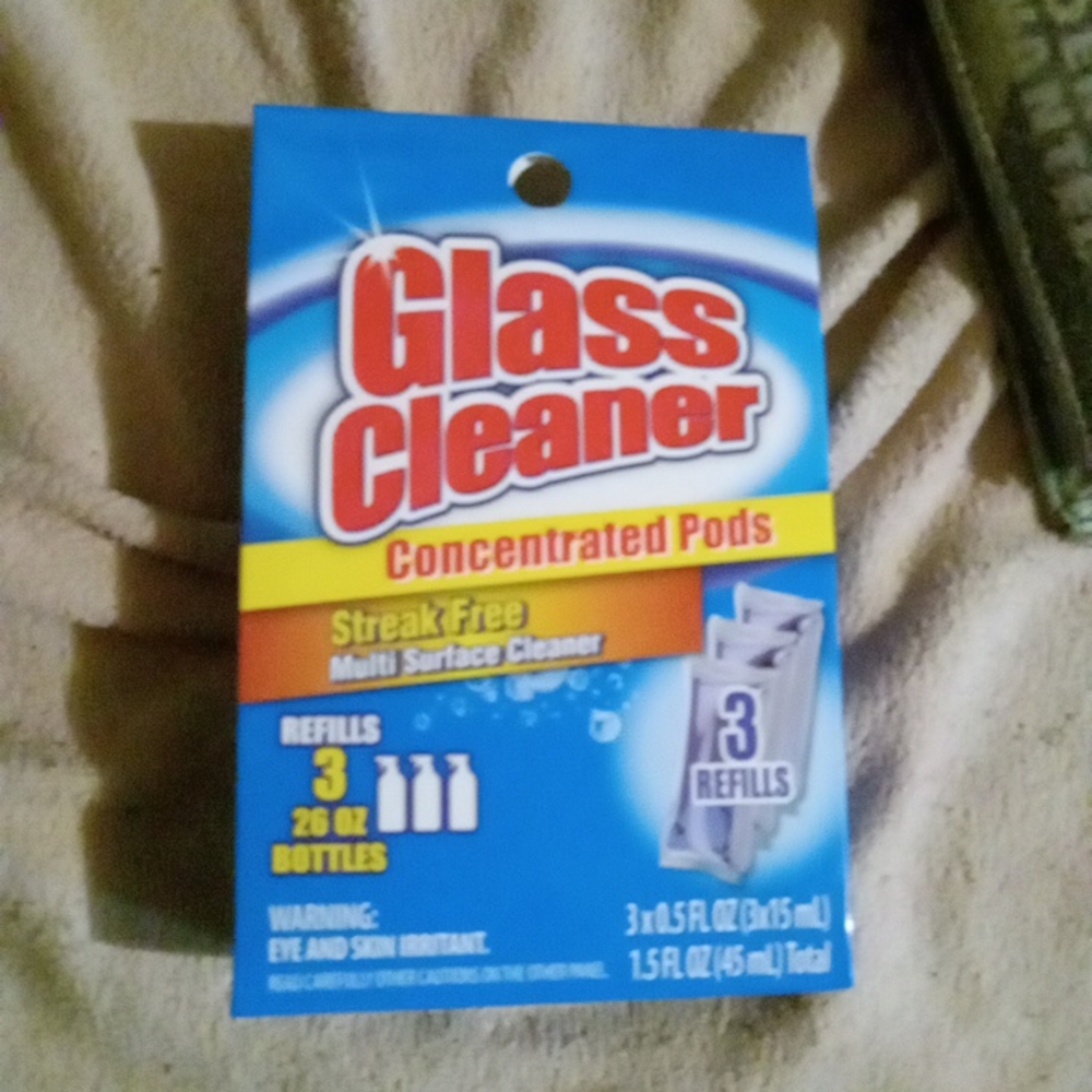 Glass Cleaner Concentrated Pods - Blue - 3 Refills Packs In Box